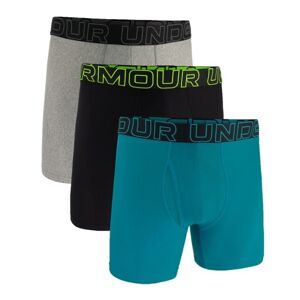 Under Armour Pánske boxerky Perf Tech 6in 3Pack Blue  LL