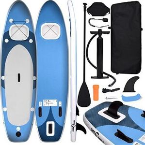 SHUMEE Nafukovací SUP paddleboard s príslušenstvom modrý 360 × 81 × 10 cm